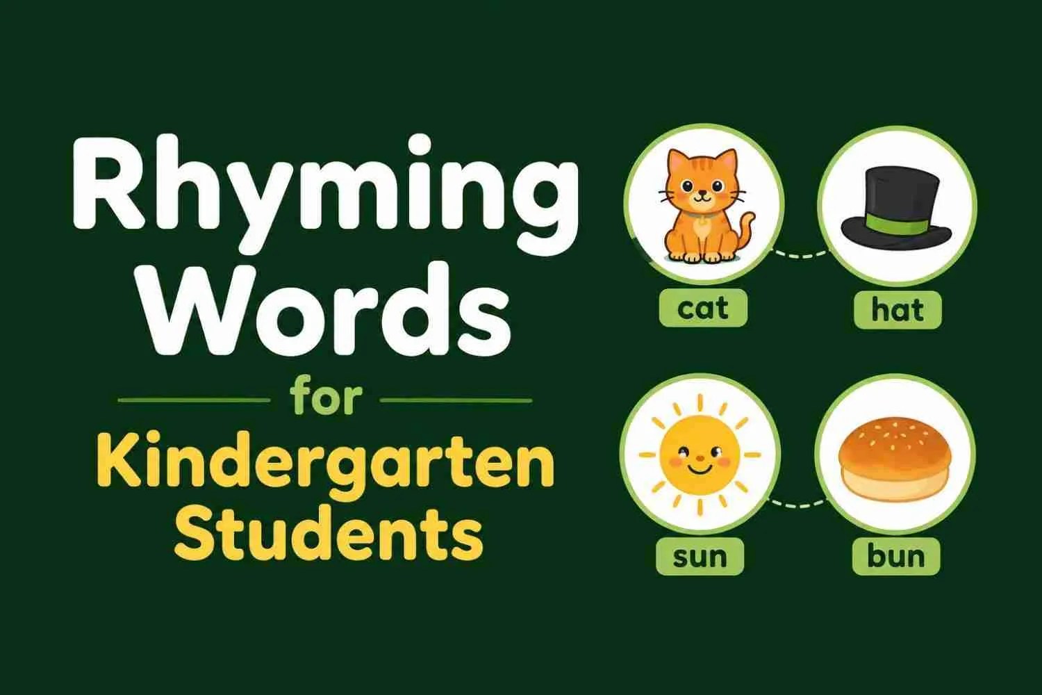 50+ Rhyming Words for Kindergarten Students | Bethany High