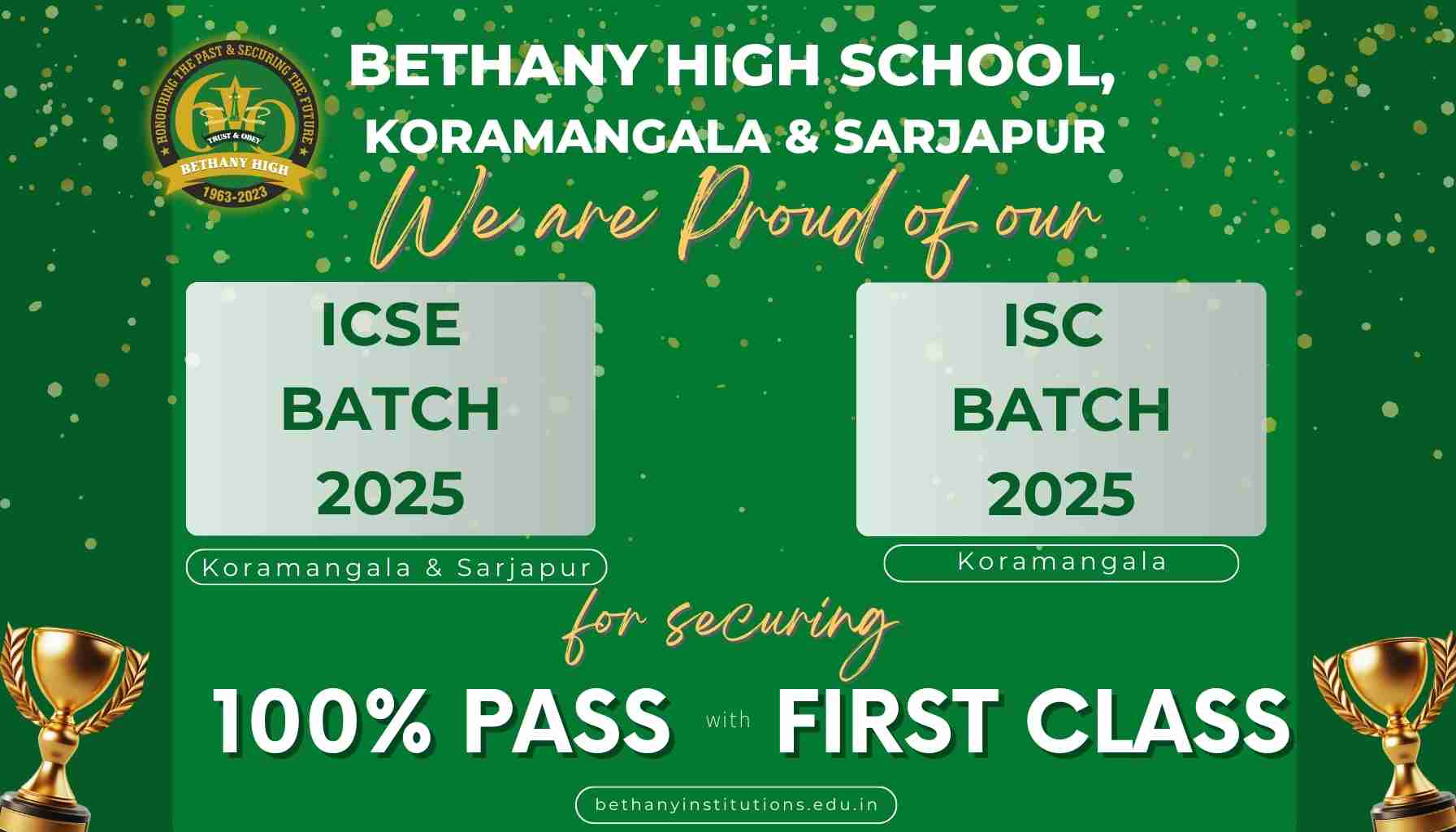 Bethany Institutions Celebrate 100% First Class Results in ICSE & ISC Examinations (2024–2025)