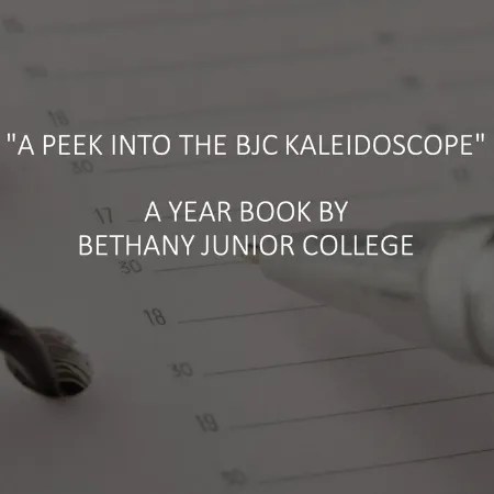 Junior College yearbook cover