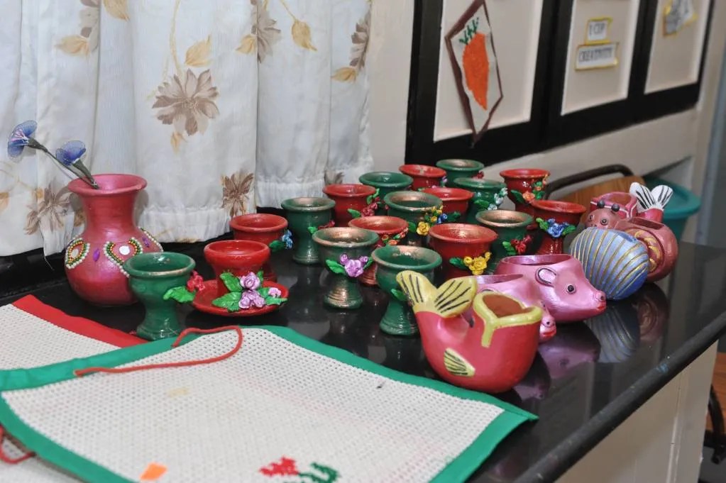 Handcrafted pottery made at Bethany